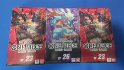 One Piece Starter Deck Bundle LOT OF 3 (2) Shanks ST-23 (1) Monkey Luffy ST-26 - Image 1