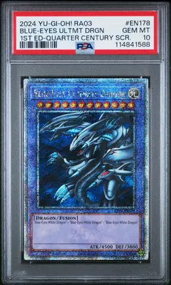 2024 YU-GI-OH! RA03-QUARTER CENTURY BONANZA BLUE-EYES ULTIMATE DRAGON PSA 10 - Image 1