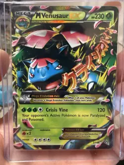 Pokemon M Mega Venusaur EX XY Base Set 2/146 Ultra Rare Holo English TCG 2014 - Image 1