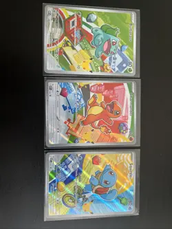 Pokemon TCG First Partner Illustration Collection Series 1 kanto Gen 1 Starters - Image 1