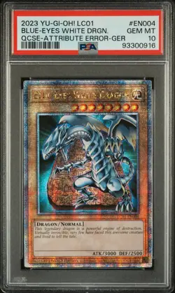 2023 YU-GI-OH! LC01-LEGEND COLL: 25TH ANV ED BLUE-EYES WHITE DRAGON PSA 10 - Image 1