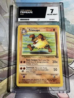 ACE 7 Graded Primeape - 43/64 Pokemon TCG Jungle 1999 WOTC - Image 1