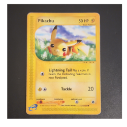 Pikachu #124/165 Expedition Base Set Regular Common Eng 50HP Basic e-Reader 2002 - Image 1