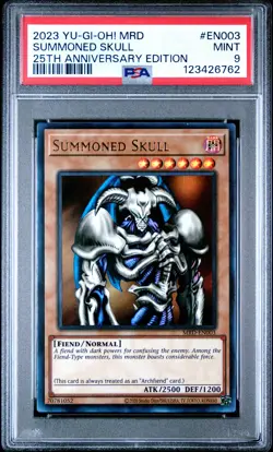2023 YU-GI-OH! METAL RAIDERS 25TH ANNIV EDITION #EN003 SUMMONED SKULL PSA 9 - Image 1