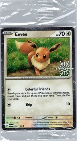 Eevee (Holiday Calendar) 133/165 - Pokemon Card - Sealed - Image 1
