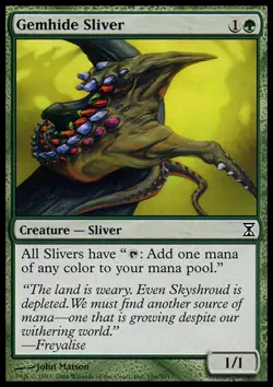 4x Gemhide Sliver Light Play, English Time Spiral MTG Magic - Image 1
