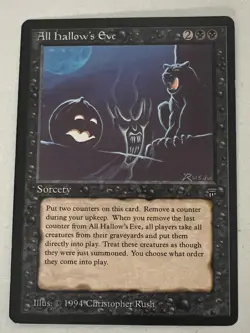 Magic the Gathering MTG Legends All Hallow's Eve LP+ (Beta Bob) - Image 1