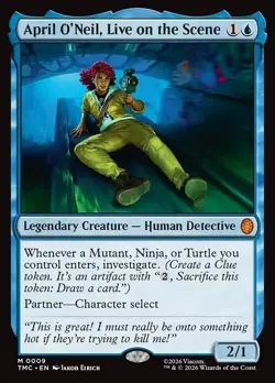 April O'Neil, Live on the Scene MTG Commander: Teenage Mutant Ninja Turtles - NM - Image 1