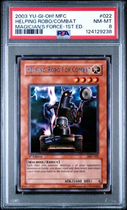 2003 YU-GI-OH! MFC-MAGICIAN'S FORCE 1ST EDITION HELPING ROBOT FOR COMBAT PSA 8 - Image 1