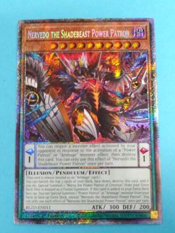 Yugioh Nervedo the Shadebeast Power Patron - BLZD-EN011 - 1st Starlight Rare NM - Image 1