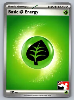 Basic Grass Energy (Cosmos Holo) 001 Holo Prize Pack Series Cards Pokemon NM - Image 1
