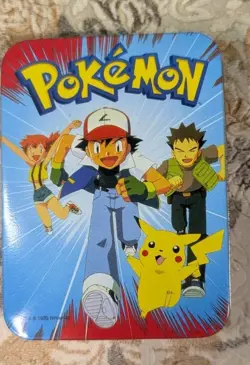 Pokemon Playing Cards In A Tin 1999 Nintendo Bicycle Vintage - Image 1