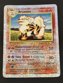 Pokemon Card - Arcanine-36/110 Reverse Holo - Legendary Collection-ENG-GOOD - Image 1