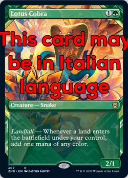 MTG LOTUS COBRA FOIL EXC - COBRA DEL LOTO - ZNR-X IT - MAGIC - Image 1