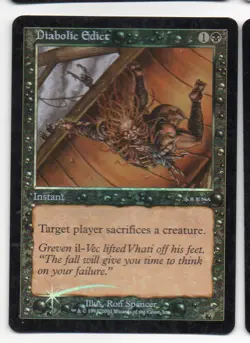 MtG FOIL Diabolic Edict Editto Diabolico FOIL (Arena League Promos) - Image 1