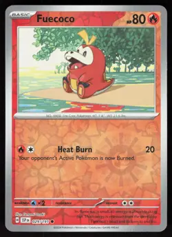 Fuecoco 029/191 Common Surging Sparks Pokemon Reverse Holo Near Mint - Image 1