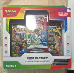 Pokemon First Partner Illustration Series 1 Box Promo Cards Booster Sticker - Image 1
