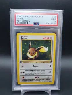 2000 Eevee 55/82 Team Rocket 1st Edition PSA 9 Pokemon TCG - Image 1