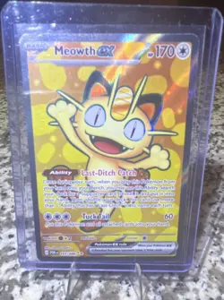 Pokemon TCG Meowth ex SV 151 Full Art Holo Ultra Rare 107/165 EN - Image 1