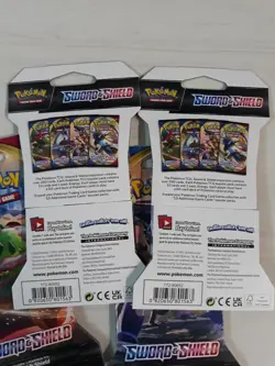 Pokemon TCG Sword And Shield Base Set Booster Pack Lot Of 4 Factory Sealed - Image 2