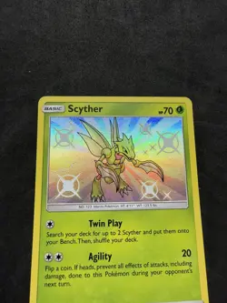 Pokemon TCG Scyther SV1/SV94 Hidden Fates Shiny Vault Shiny Holo Rare - Image 1