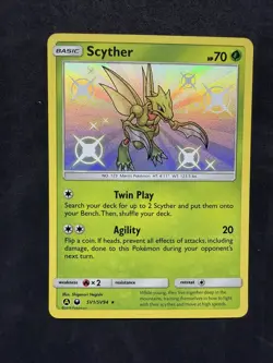 Pokemon TCG Scyther SV1/SV94 Hidden Fates Shiny Vault Shiny Holo Rare - Image 4
