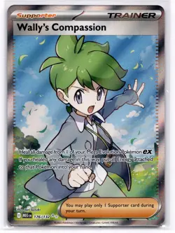Wally's Compassion 176/132 Mega Evolution Ultra Rare Near Mint Pokemon - Image 1
