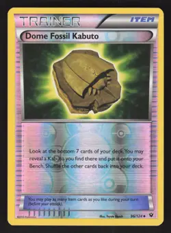 Dome Fossil Kabuto 96/124 Reverse Holo Pokemon XY - Fates Collide - Image 1