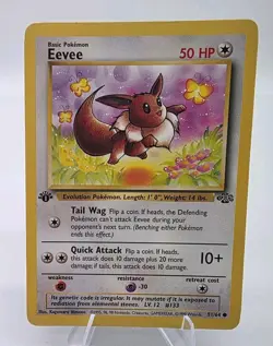 Pokemon Jungle First Edition Eevee 51/64 VG Has Wear - Image 1