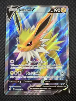 Pokemon Jolteon V Ultra Rare Full Art Holo 177/203 Evolving Skies - Image 1