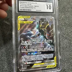 POKEMON 2019 SM BLACK STAR PROMO FULL ART/GARCHOMP & GIRATINA GX #SM193 CGC 10 - Image 2