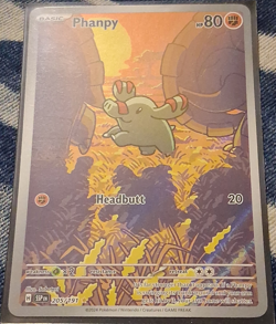 Pokemon TCG Phanpy 205/191 Surging Sparks Illustration Rare Holo Basic HP 80 He… - Image 1