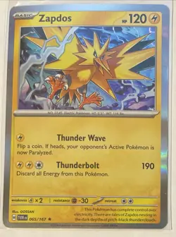 Zapdos 65/167 Twilight Masquerade Holo Pokemon TCG - NM/MINT - Image 1