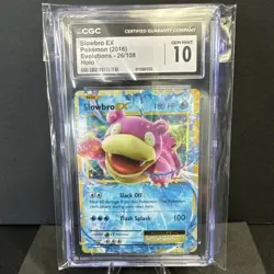 Pokemon XY Evolutions Slowbro EX 26/108 Ultra Rare Holo Foil CGC 10 GEM MINT - Image 1