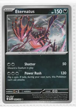 Eternatus 069/094 Uncommon Phantasmal Flames Pokemon Reverse Holo Near Mint - Image 1