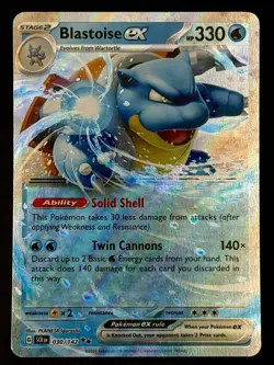 Blastoise ex 30/142 Double Rare Stellar Crown Pokemon Near Mint - Image 1