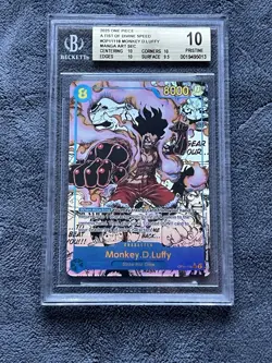 One Piece CCG Monkey.D.Luffy Alt Art Manga OP11-118 BGS 10 Pristine (read desc) - Image 3