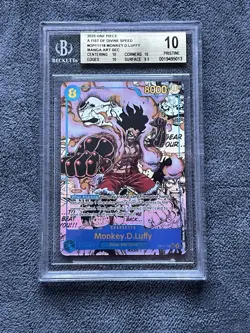 One Piece CCG Monkey.D.Luffy Alt Art Manga OP11-118 BGS 10 Pristine (read desc) - Image 5