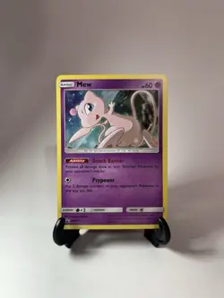 Pokemon TCG Mew SM215 Black Star Promo Holo Rare Card Near Mint Condition - Image 1