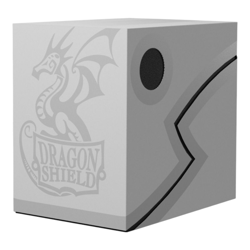 Dragon Shield Deck Box Double Shell Ashen White Black - Image 1