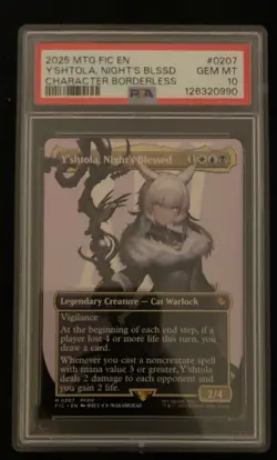 Y’shtola, Night's Blessed Borderless PSA 10 Graded Final Fantasy MTG - Image 1