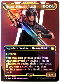 MTG Noctis, Prince of Lucis (Borderless Foil) Final Fantasy 401 NM - Image 1