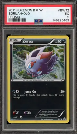 Pokemon Zorua Black & White Holo Promo BW12 PSA 5 - Image 1