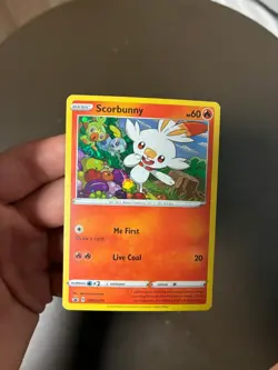 Scorbunny PROMO SWSH071 (With Swirl) Sword & Shield Promo (LP) Pokemon Card - Image 1