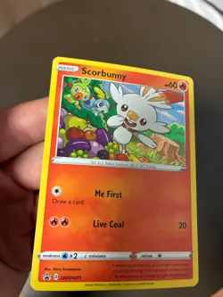 Scorbunny PROMO SWSH071 (With Swirl) Sword & Shield Promo (LP) Pokemon Card - Image 2