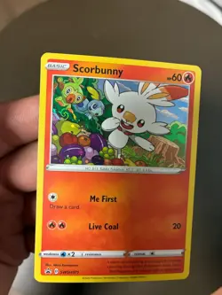 Scorbunny PROMO SWSH071 (With Swirl) Sword & Shield Promo (LP) Pokemon Card - Image 3