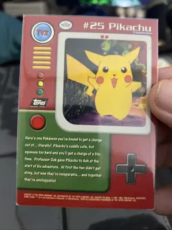 TV2 Pikachu Pokemon Card FOIL Topps Series 1 1999 TV Animation Edition A14 - Image 3