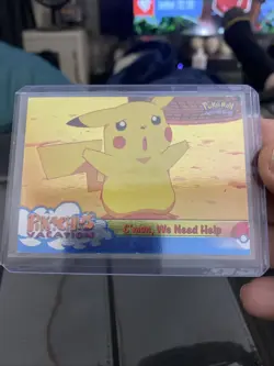 C’mon Guys We Need Your Help Pikachus Vacation Topps #53 Pokemon Card Foil A16 - Image 1