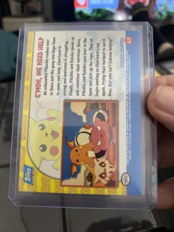 C’mon Guys We Need Your Help Pikachus Vacation Topps #53 Pokemon Card Foil A16 - Image 2