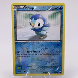 Piplup 27/108 Reverse Holo Black & White Dark Explorers Pokemon Card 2012 NM - Image 1
